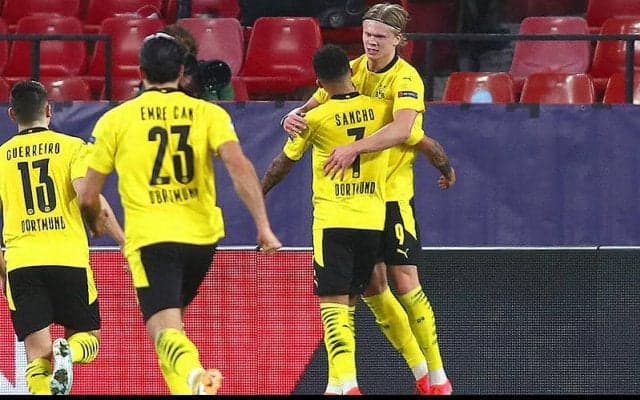 ハーランド2G1Aと爆発のドルトムントが敵地で逆転先勝!　8戦ぶり失点のセビージャは終盤の粘りで2ndレグに望みつなぐ《CL》