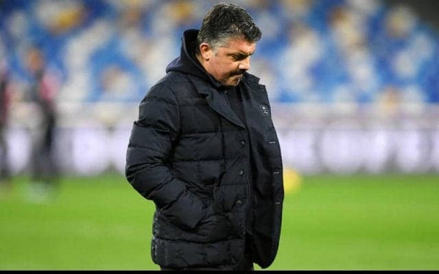 3分間に2失点で完敗のナポリ、ガットゥーゾ監督は嘆き節「リードされると落ち込んでしまう」