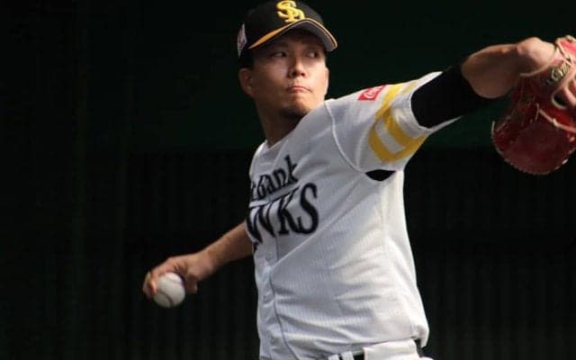 ソフトバンク千賀、復帰へ着々　初めて捕手座らせて剛球45球