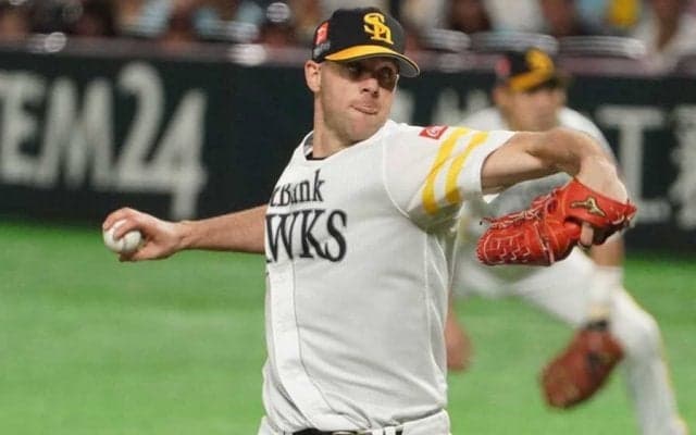 日本通算43勝の前鷹バンデンハークがヤクルト入り　背番号15、NPBが支配下公示