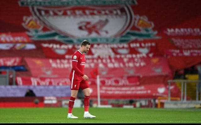 リバプールにさらなる追い討ち…主将ヘンダーソン、最悪3カ月離脱か