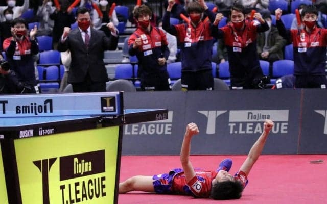 前期MVPの戸上隼輔が激戦制す　琉球、初優勝へあと1つ＜Tリーグファイナル男子＞