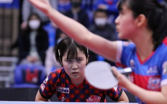 平野美宇「Tリーグを通して強くなれた」 単複2勝で日本生命3連覇に貢献