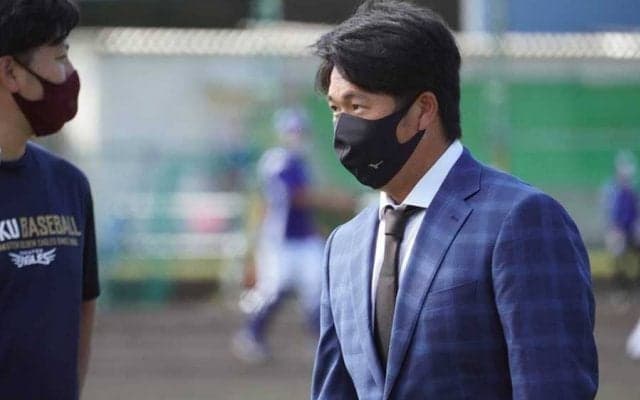 日ハムから楽天にトレードの横尾が挨拶　チームも“おにぎりネタ”で歓迎