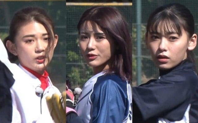 ギャル系野球女子の「肩いいね～」　話題の“美女5人”が白熱スピードガン対決