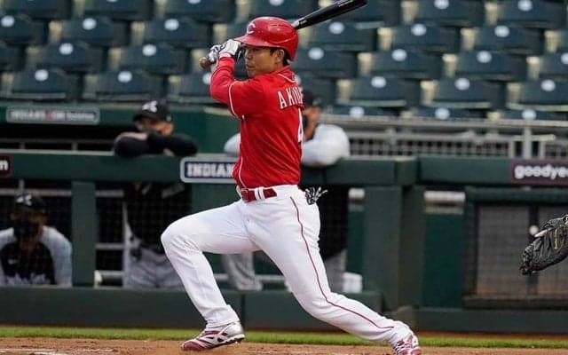 【MLB】秋山翔吾、左太もも裏の張りで途中交代　15日に検査、監督も心配「早く治すように」