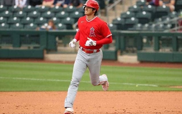 【MLB】大谷翔平は3打数1安打、第2打席で中前打＆二盗　OP戦10試合連続安打に