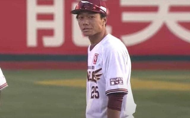 「肩えぐ」「めっちゃ伸びた」楽天・田中和、スタンド騒然の“カズレーザー”