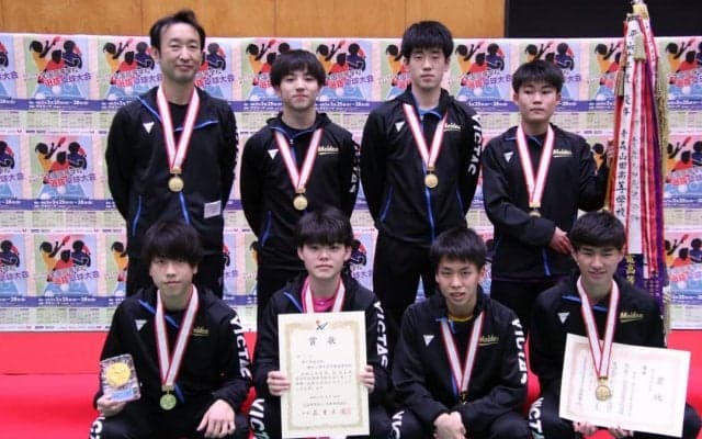 愛工大名電、オール3-0の完全優勝でV6　指揮官は「選手に感謝」＜卓球・全国高校選抜＞