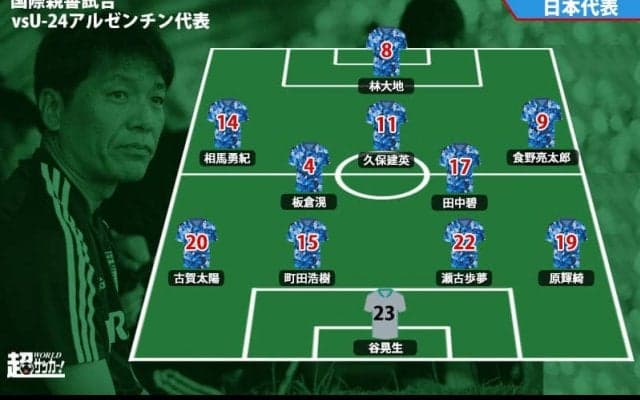 久保建英と板倉滉のみが連続スタメンで9名変更！ U-24日本代表スタメン発表