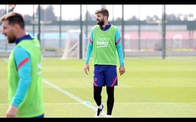 練習復帰のピケ「レアル・マドリー戦でプレーできるように努める」