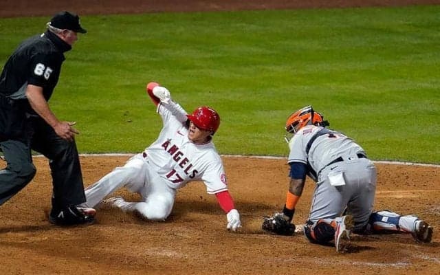 【MLB】大谷翔平、代打死球で敵軍投手睨む　トラウト代弁「絶好調だから打ちたかったと思う」