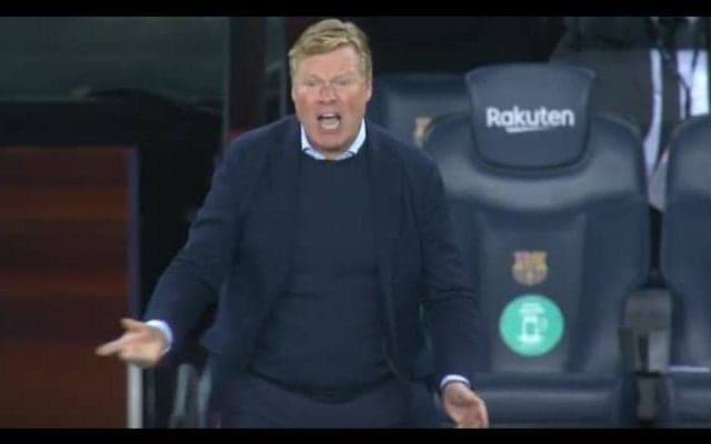 クーマンの怒号がカンプノウに響く。成長止まらぬ21歳の緩慢守備に激高「ふざけるな」