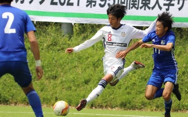 [男子サッカー]後半に怒涛の３得点で東海大に勝利！