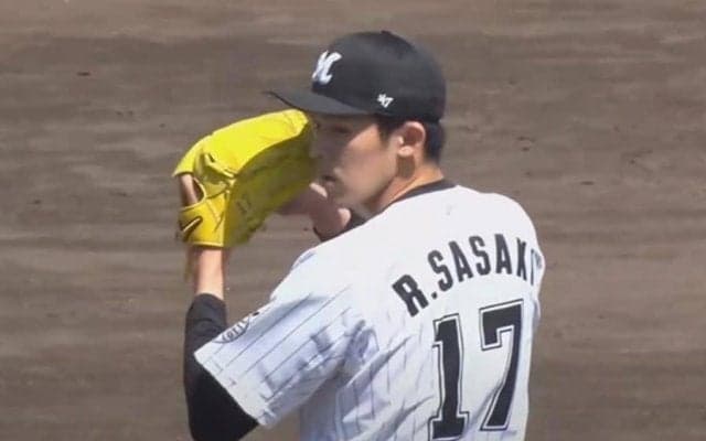 ロッテ佐々木朗、最速155キロも「キャッチボール感覚」!?　G打線を封じた投球が「レベチ」