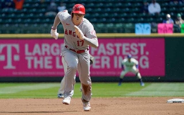 【MLB】大谷翔平、登板前日出場も今季初の2試合連続無安打　メジャー初の1試合2盗塁で快足披露