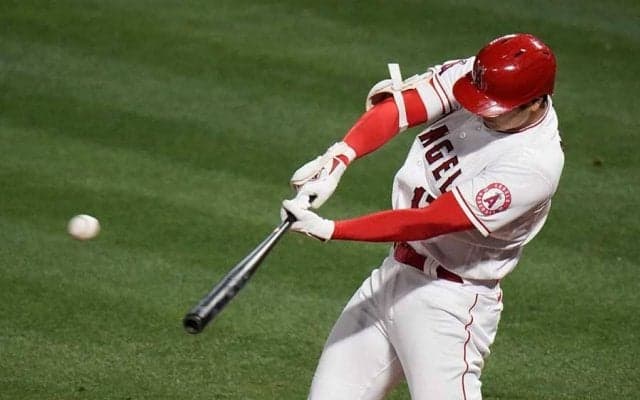 【MLB】大谷翔平、詰まりながらも力で運んだ　169km左越え二塁打に米記者称賛「また力強い打球」
