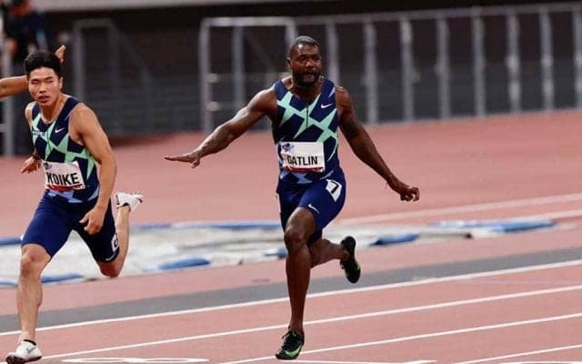 ガトリン、0秒02差多田修平を褒めちぎり　「成長した」「世界の選手の脅威になる」