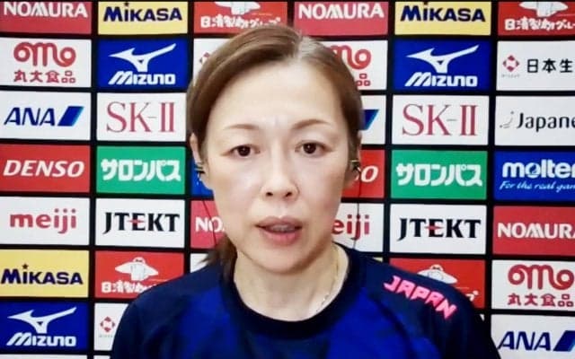 女子日本代表　中田久美監督と籾井が会見
