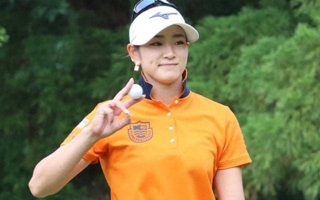 原英莉花、3打差7位の好発進　バーディー後にカメラへピース「最後まで楽しくプレー」