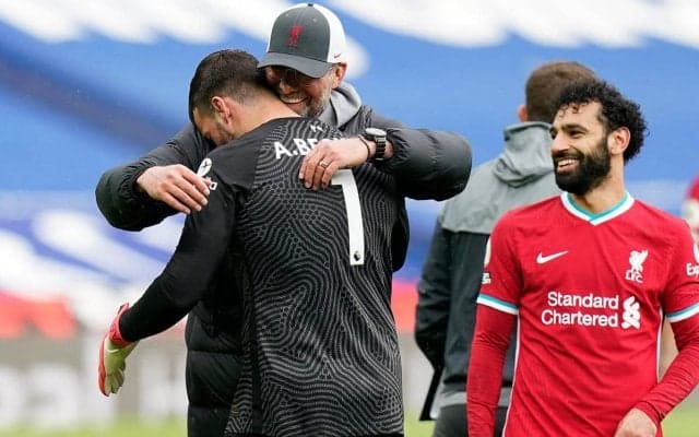 「完全にクレイジー」アリソンのゴールを喜ぶクロップ、劇的勝利にも「今季はこういった瞬間があまりなかった」