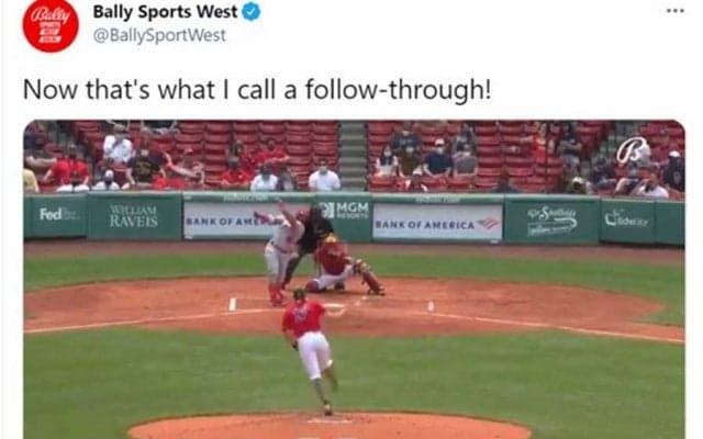 【MLB】通話しながらバット入手　観客の“二刀流”に米反響「マルチタスク」「これ面白い」