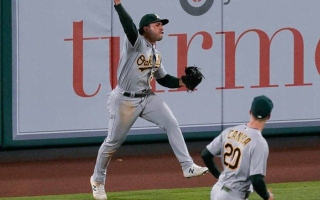 【MLB】完璧すぎて「とにかくヤバイ」　名手の“ドンピシャ”本塁打キャッチに絶賛の声