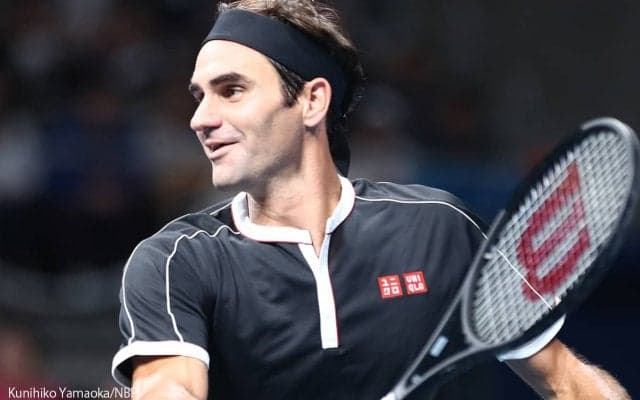 フェデラーと練習したモンフィスが2人で写った写真と共に「今週末はありがとう」とSNSで報告