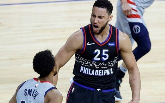 第2戦でウィザーズのリング下を強襲したベン・シモンズ「俺は勝つためにここにいる」