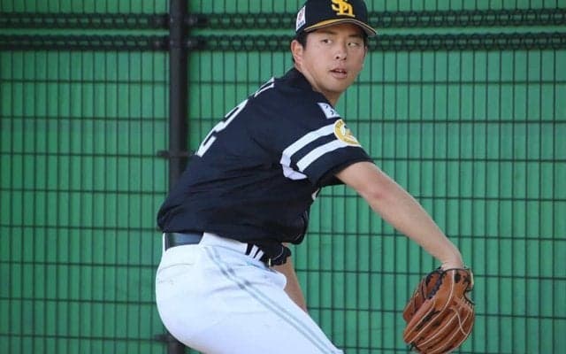鷹が育成選手の大関友久との支配下契約を発表「スタートラインに立てたかな」