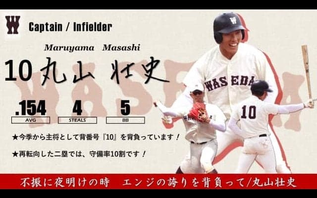 【緊急】令和３年度春季早慶戦　注目選手特集　10 丸山壮史主将