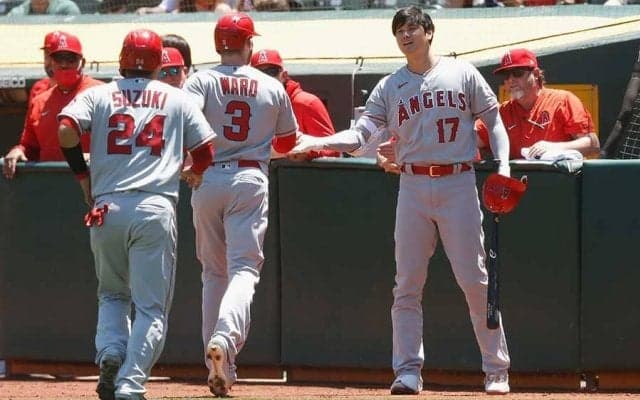 【MLB】大谷翔平、2試合ぶり快音なしもエ軍2連勝　エラーで出塁＆1三振1四球で打率.263