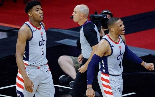 PO3連敗の中、3ポイントを高確率で沈める八村塁を指揮官が評価「間違いなく向上した」