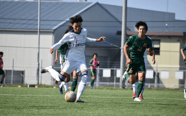[男子サッカー]先制点挙げるも追いつかれ、関学大と勝ち点１を分け合う結果に