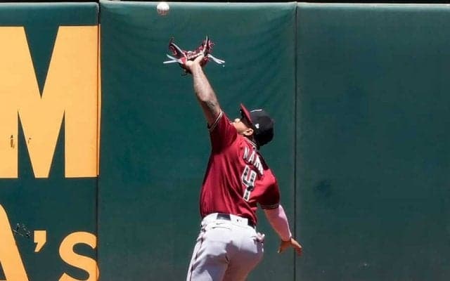 【MLB】捕球or落球？　フェンス激突後のポロリが議論の的に「明らかに捕球」「判定は正しい」