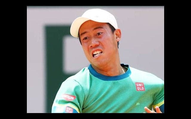  錦織 フェデラーと芝で練習 