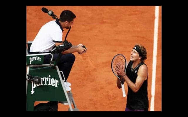 主審と口論 ズベレフ理解できず