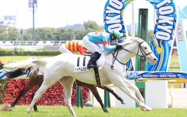 【新馬/東京5R】ソダシのいとこ、白毛のハイアムズビーチがデビューV