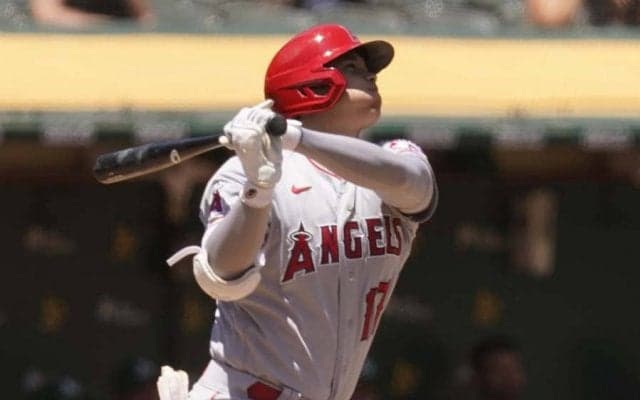 【MLB】大谷翔平の19号弾ゲット　スタンドで雄叫びあげる青年に米祝福「かなり嬉しそう」