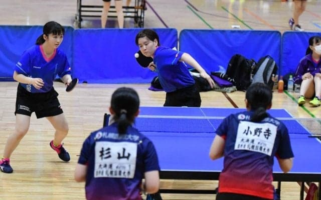 北海道学生卓球連盟の主な新人選手　札幌大学に札幌大谷や明徳義塾から新人加入