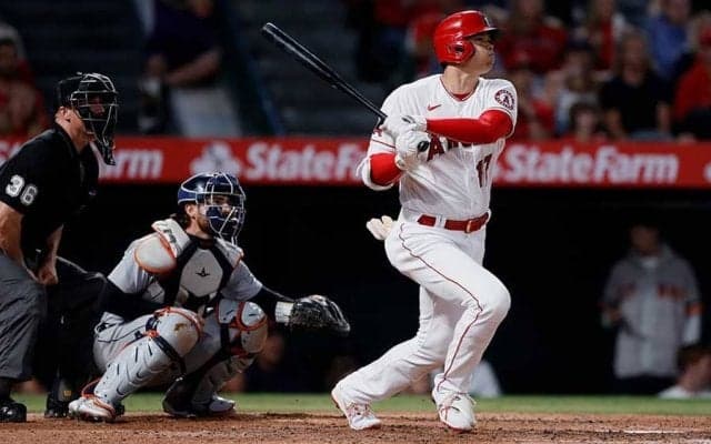 【MLB】大谷翔平、低弾道20号の別アングル　一塁手前“叫んだ姿”に米注目「ゲームの映像だ」