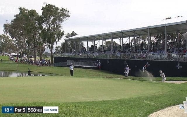 【動画】星野陸也が18番で魅せた！傾斜を使った見事なバンカーショット