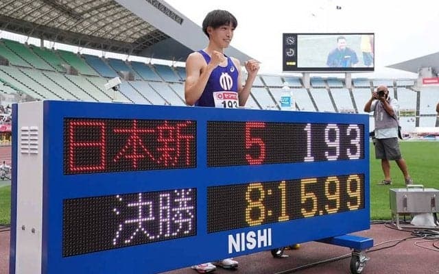 三浦龍司、転倒しても日本新　3000m障害で8分15秒99＆五輪内定「がむしゃらだった」