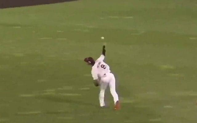 左中間からぶっ刺した送球が「アーチェリーやんけ」　場内騒然「160キロ出てそう」