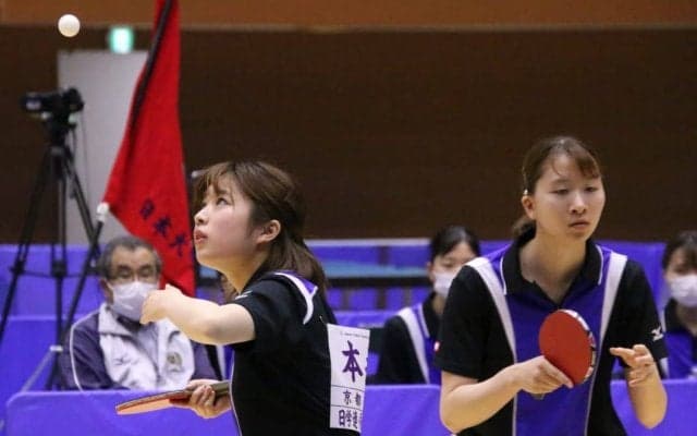 同志社大、早稲田大などがまず1勝　インハイ複女王もデビュー＜全日本大学総合卓球選手権＞