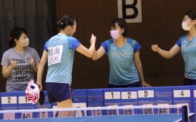 神戸松蔭女子学院大、勢い止まらず　ストレート勝ちで決勝へ＜卓球・インカレ女子＞