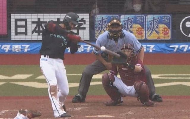 ロッテ藤原、猛打止まらずサイクル安打にリーチ！　左翼線二塁打、1号ソロ、右前打