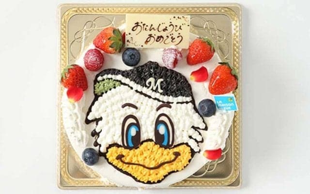 マリーンズバースデーケーキがリニューアル　星型生クリームでかわいいマーくん表現