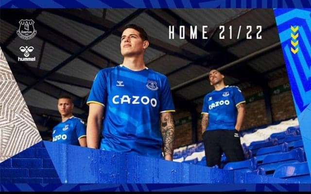 エバートンがダズル迷彩の新ホームユニフォームを発表！昨季からヒュンメルと契約