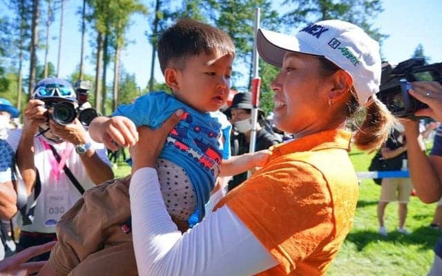 ママV若林舞衣子「献立を考えながらやっていた」　ゴルフ＆子育て両立の苦労吐露